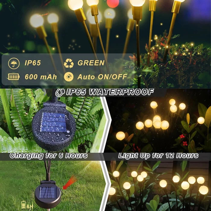 Solarbetriebene Glühwürmchen-Gartenleuchte