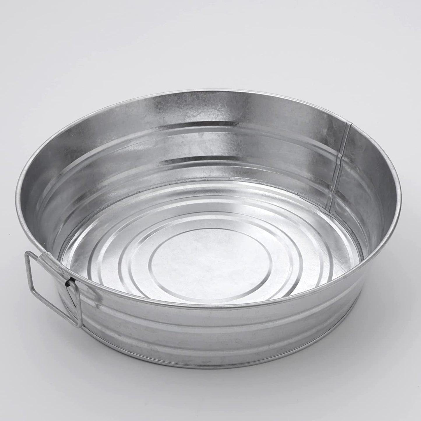 Frendorf | American Metalcraft MTUB69 Natur galvanisierter Stahl ovales Bad mit seitlichem Griff 8-5/8" L X 5-1/2" B X 2-1/2" H 32-Unzen, Silber