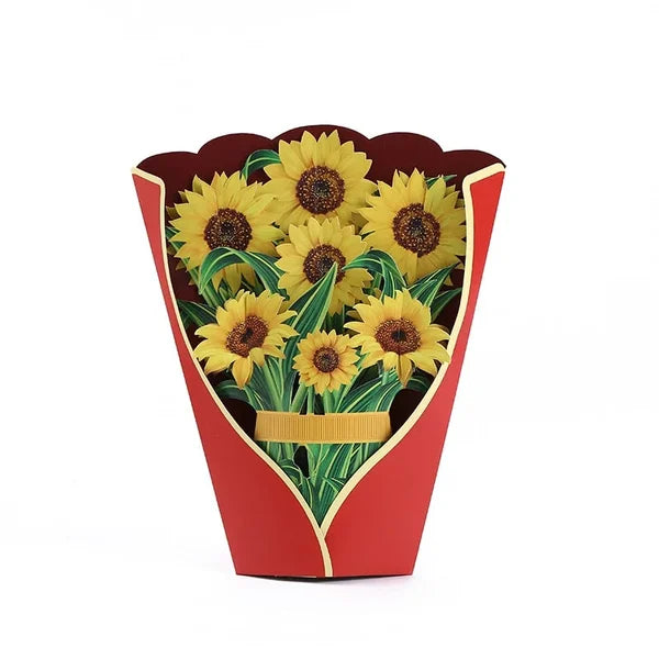 Kunstoff Pop-up Blume | Inkl. Gratis Geschenkkarten - Faire