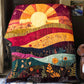 Sonnenuntergang Blumen Tal Quilt