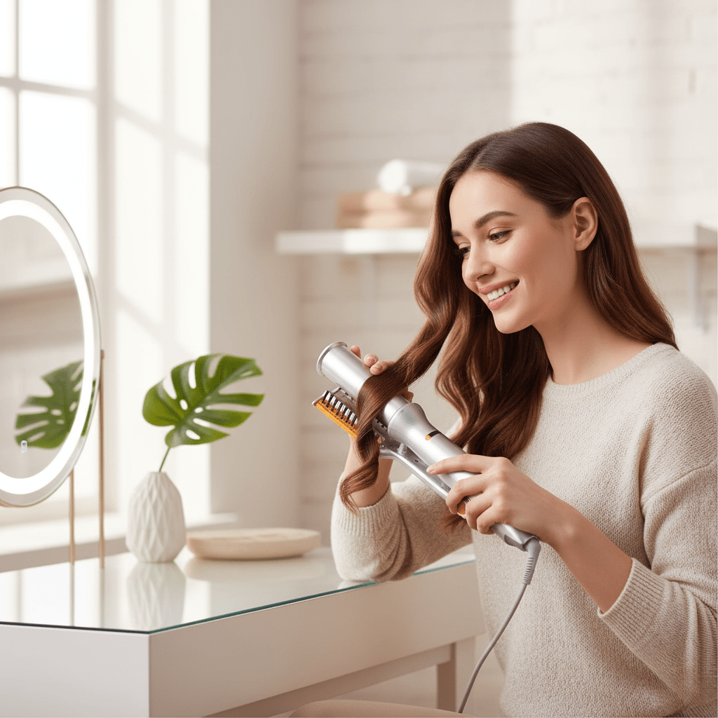 Frendorf | 2-in-1-Rotationshaarbürste zum Stylen und Glätten