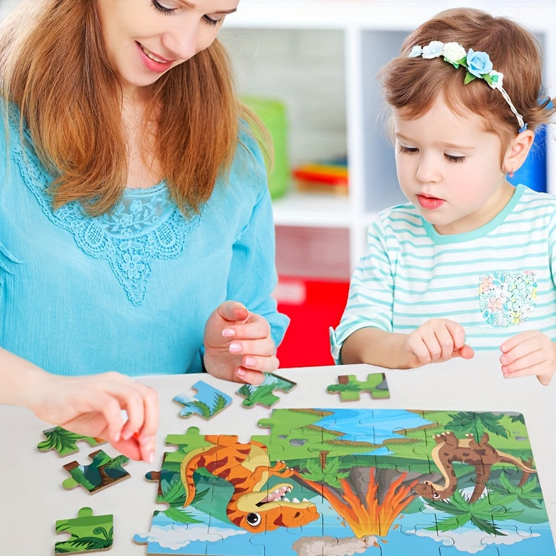 Frendorf | Bildungs-Dinosaurier-Puzzle - Für kreatives Lernen und spielerischen Spaß
