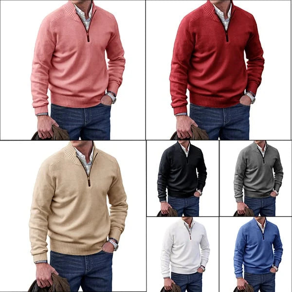 Frendorf | Herren  Basic Pullover mit Reißverschluss