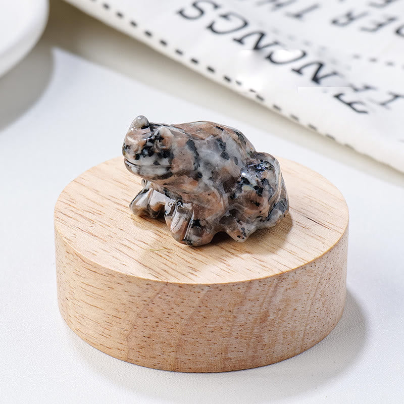 Frendorf natürliche Edelsteins geschnitzte Frosch Statue Edelstein Dekoration