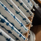 Blaue EKG Quasten Schrank Vorhang