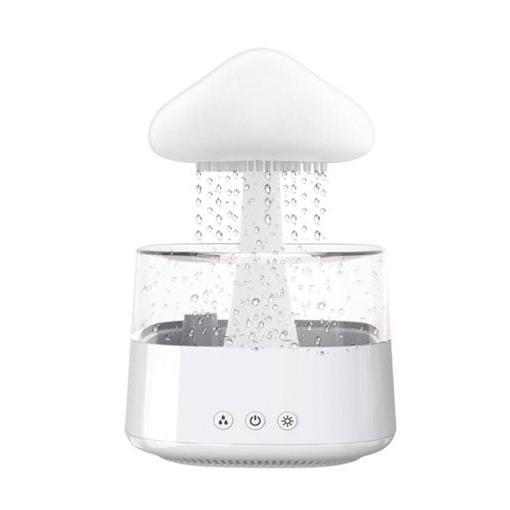 Frendorf | 2-in-1 Schreibtischlicht Luftbefeuchter Regenwolke Aromatherapie ätherisches Öl Zen Diffuser & Regnende Wolke Nachtlicht Pilzlampe