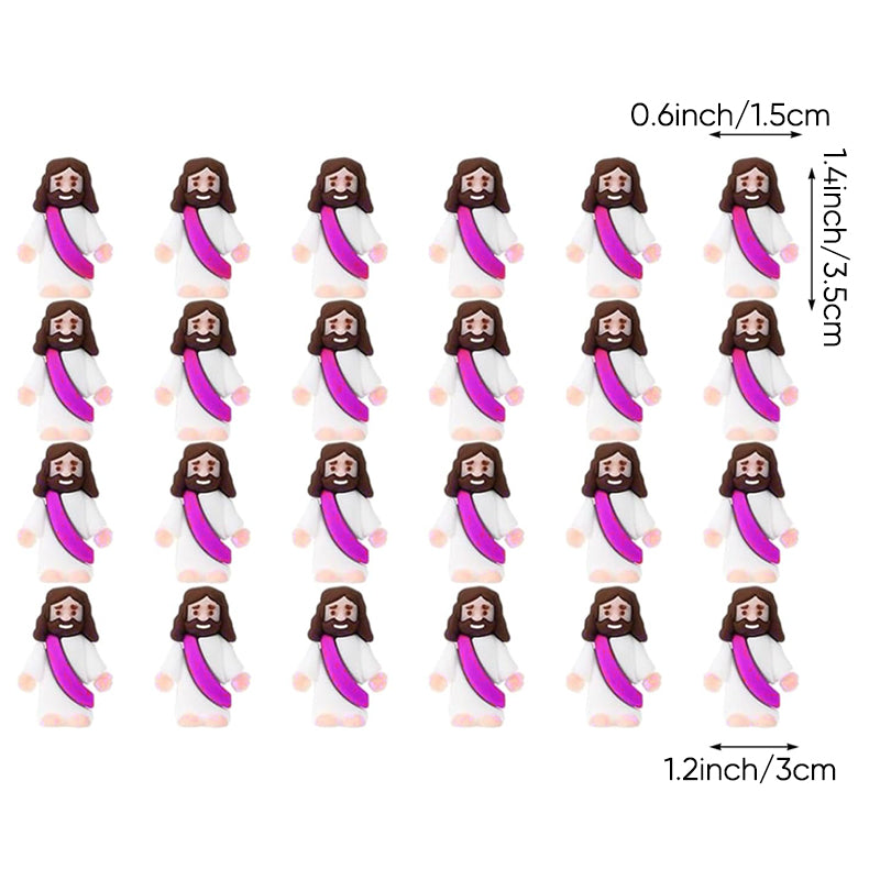 Frendorf | 24 Stück Mini-Jesus-Figuren für Osterdekorationen