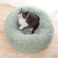 Runder Plüsch beruhigender Donut-Katzenbett-Nest