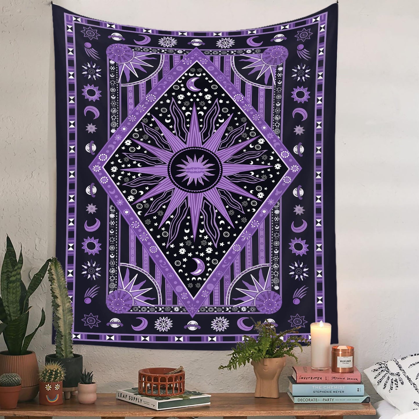 Frendorf Sun Rays Moon Bohemia Wandteppich