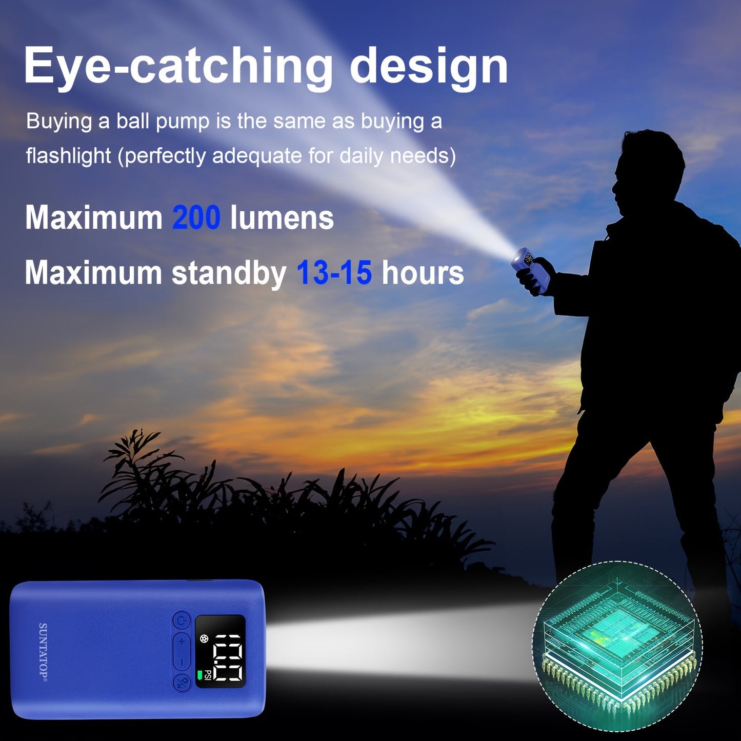 Frendorf | Automatische Ballpumpe 20 PSI – Schnell und bequem für verschiedene Sportbälle