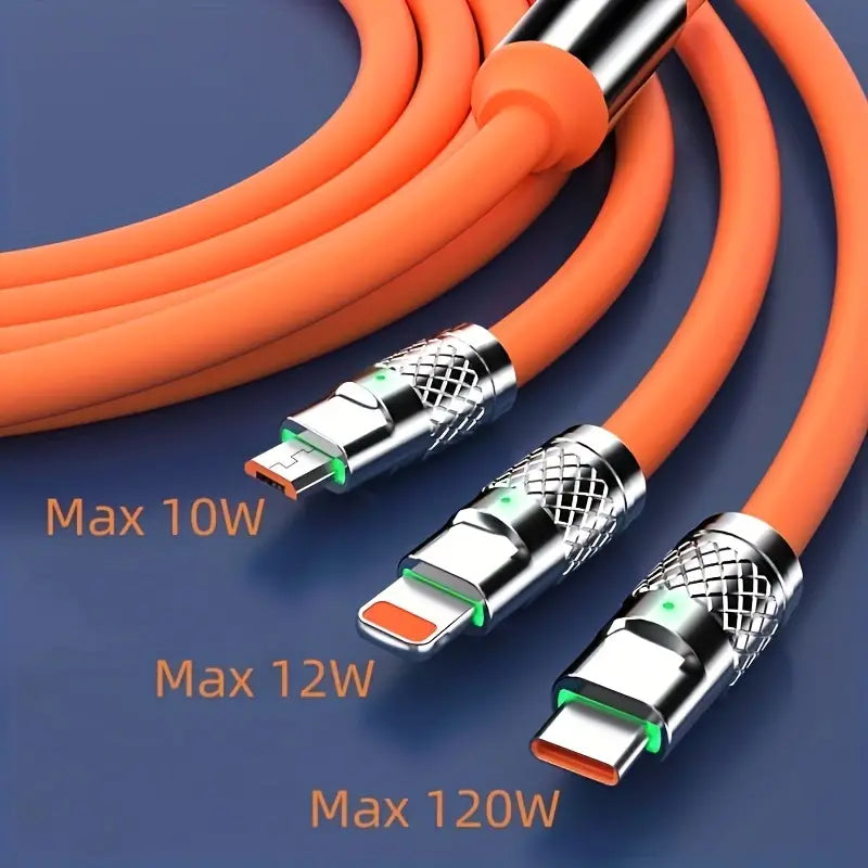 Frendorf | 3-in-1 Super-Schnelllade-Kabel mit LED-Anzeige