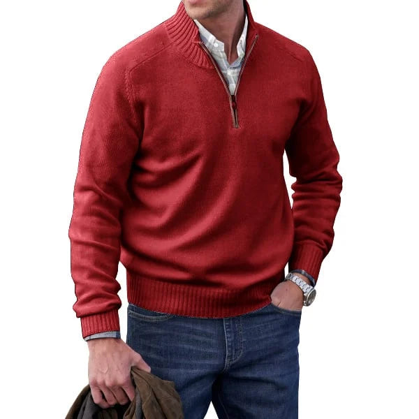 Frendorf | Herren  Basic Pullover mit Reißverschluss
