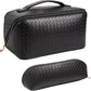 Frendorf | Abiudeng Große Make-up Tasche, Doppelschicht Kosmetiktasche, Reise Make-up Tasche, Leder Make-up Tasche, Kosmetische Reisetaschen, Tragbare Leder Kulturbeutel, Geräumige Kosmetiktasche für Frauen und Mädchen