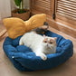 Frendorf | PurrNest Multifunktionales Plüsch Katzenbett | Katzenmatte & Schlafplatz | Bequem & Kuschelig | Modernes Design