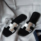 Luxuriöse flache Sandale | Unisex