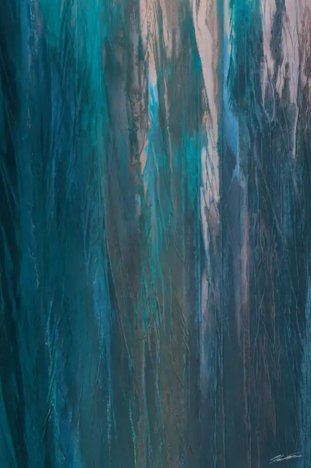 Frendorf | Fallende Blaue Wandkunst