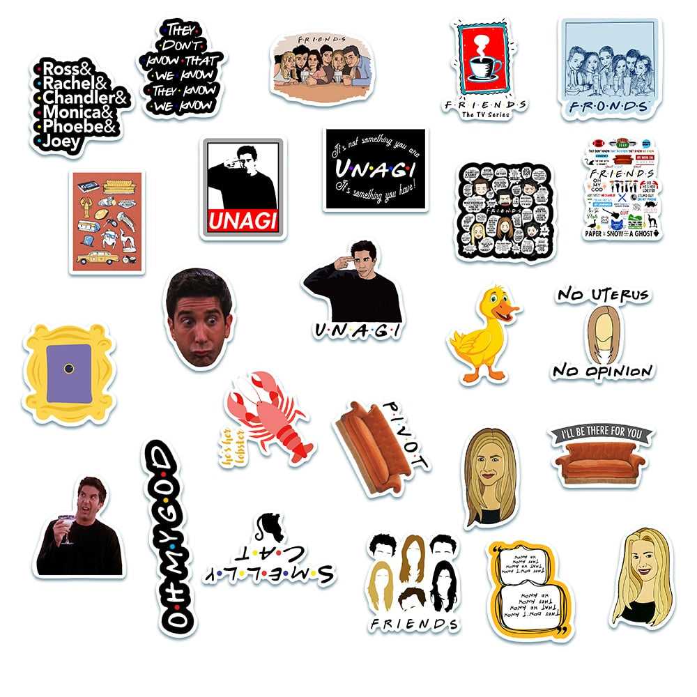 Famous Friends TV-Serie Aufkleber Paket - Waterproof Bundle
