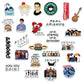Famous Friends TV-Serie Aufkleber Paket - Waterproof Bundle