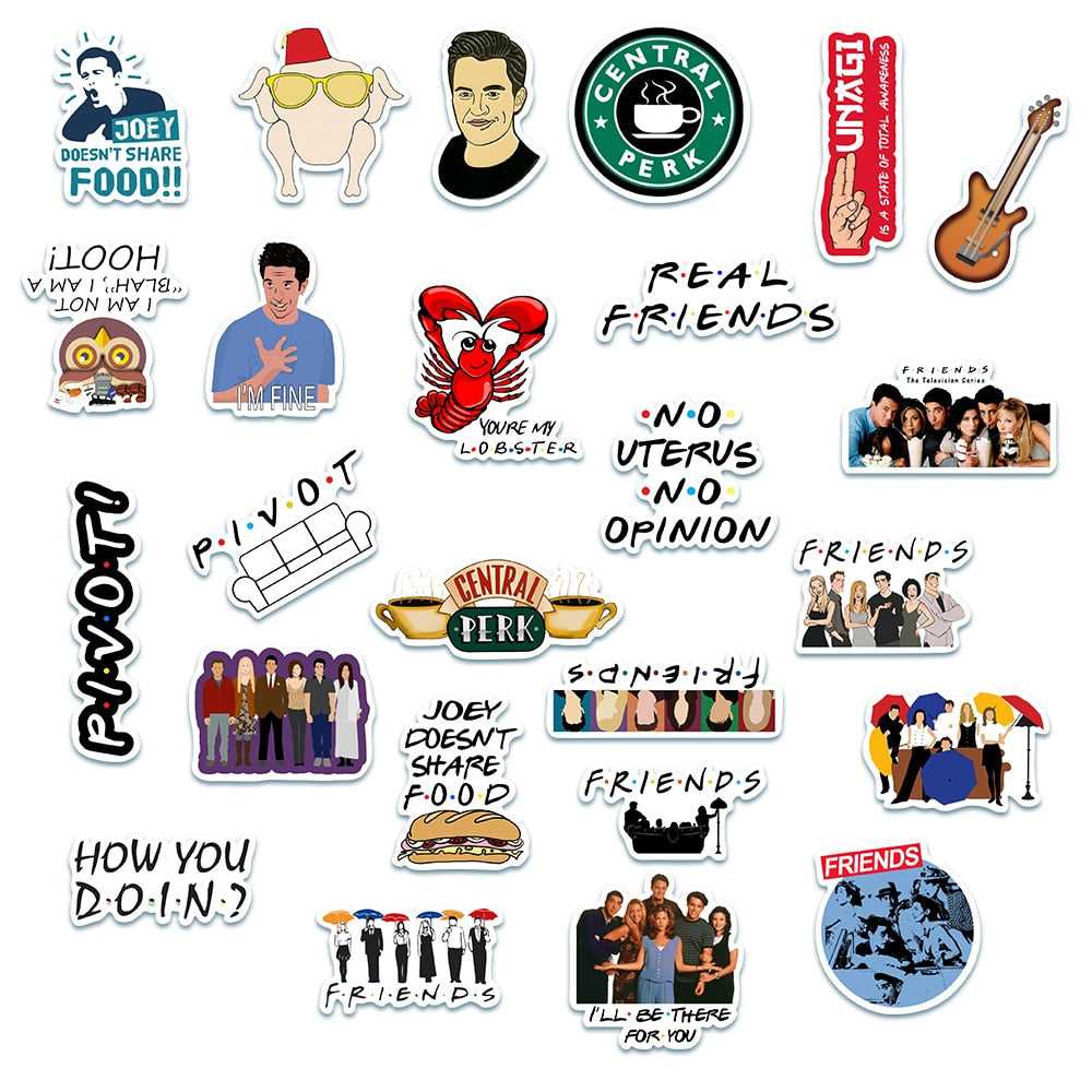 Famous Friends TV-Serie Aufkleber Paket - Waterproof Bundle