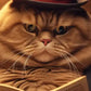 Frendorf | Fat Cat Zeitung lesende Wandkunst