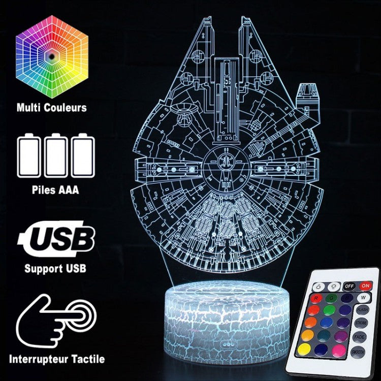 3D-Lampe Star Wars Millennium Falcon