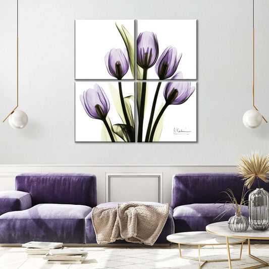 Frendorf | Lila Tulpe Quadrat Wandkunst