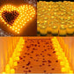 24/50/100 Pack flammenlose LED-Kerzen – batteriebetriebene blinkende Teelichter, rauchlos und romantisch für Hochzeiten und Verlobungen