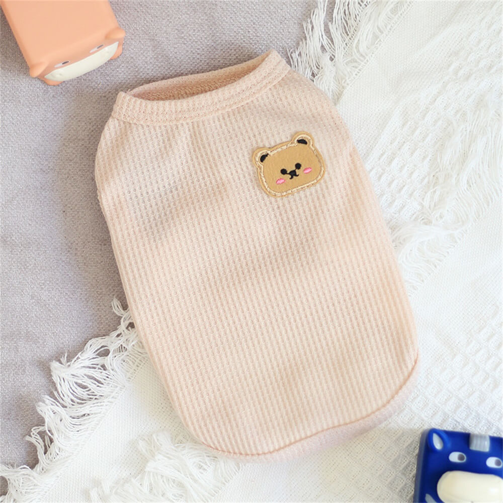 Adorables Waffle Knit Bärenhundshirt – Gemütlich und Stilvoll für Jeden Tag
