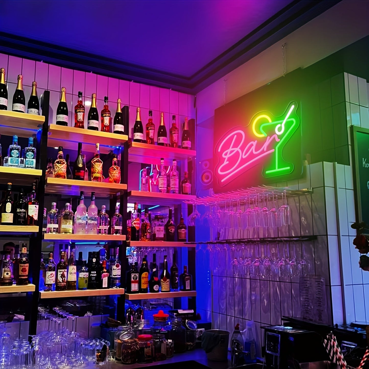 Frendorf | Dimmbarer LED-Neon-Bar-Schild – USB-betrieben mit Dimmer