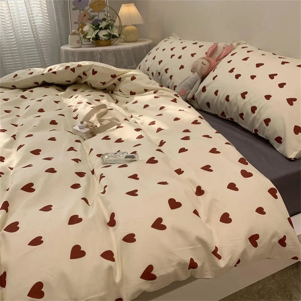 Frendorf | Velvet Heart - Plus herz-inspiriertes Bettbezug