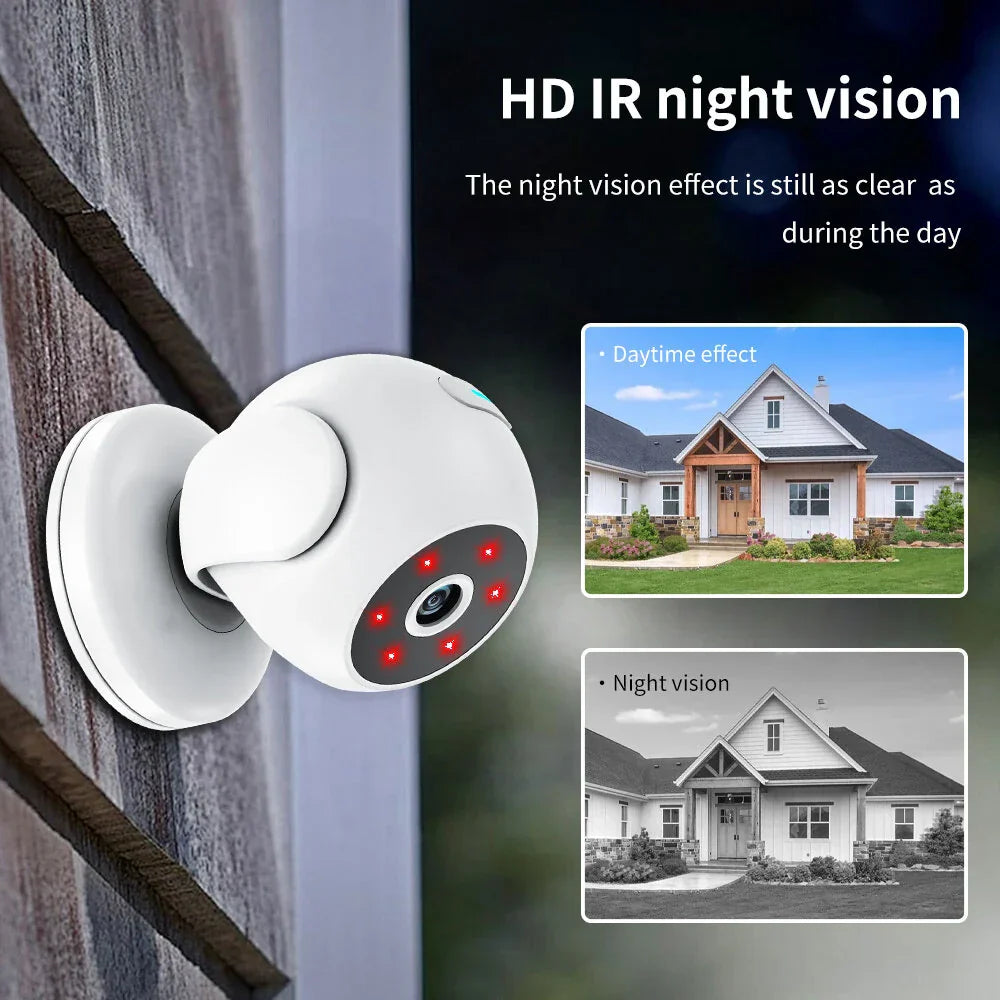 1080P A5 Smart WiFi Drahtlose Kamera, Innen/Außen, Lange Batterie, KI Bewegungsdetektion, Nachtsicht, 170° Weitwinkel