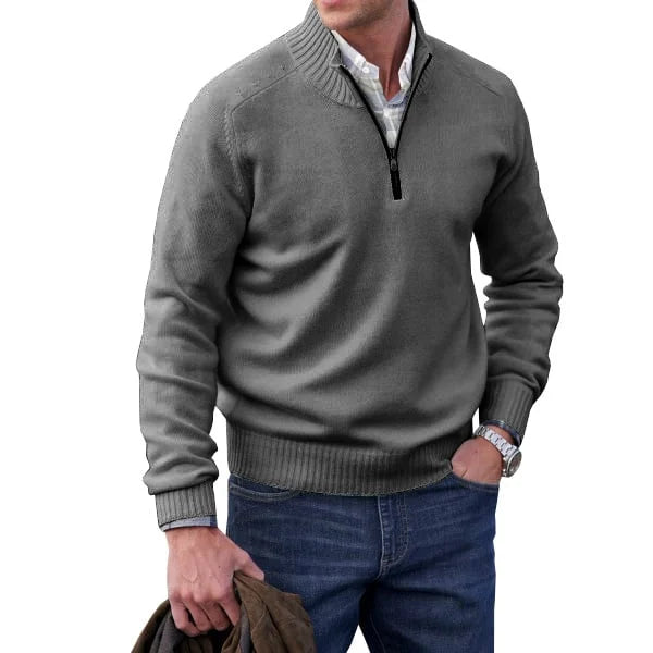 Frendorf | Herren  Basic Pullover mit Reißverschluss