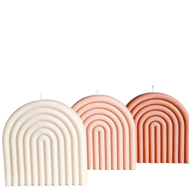 DIY Regenbogen Kerzenherstellung Silikonform Handgemachte Geometrie Duftkerze Wachsform Seife Gips Harz Kuchenformen Bastelbedarf