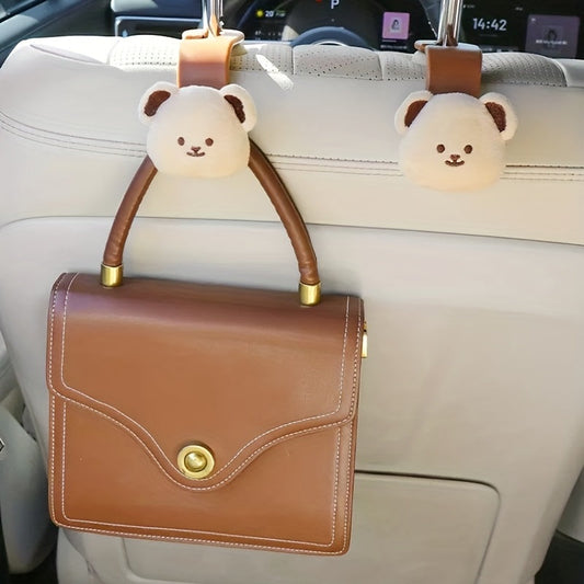 Frendorf | Auto-Rückenlehnenhaken mit Bärendesign – Praktische Aufbewahrung für unterwegs (1+1 Gratis)