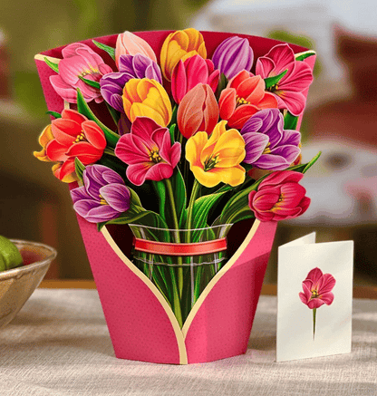 Kunstoff Pop-up Blume | Inkl. Gratis Geschenkkarten - Faire