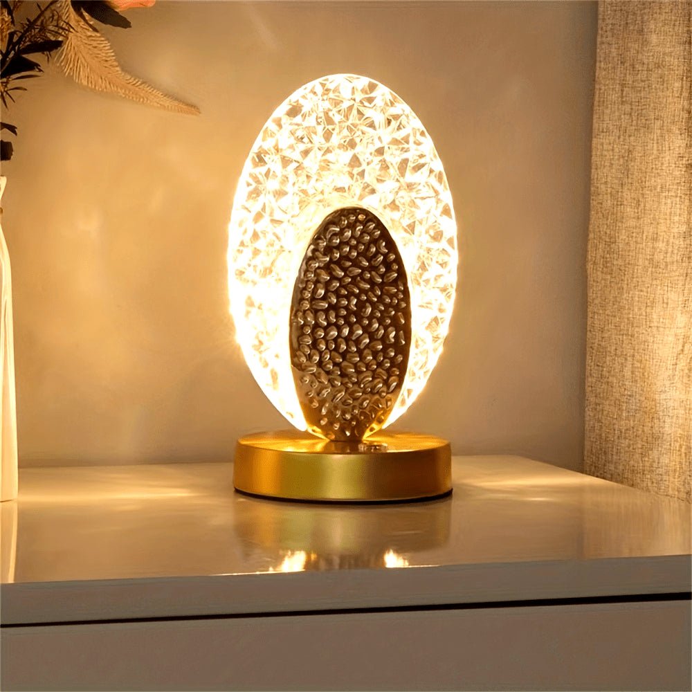 Frendorf | Tischlampe mit Pfauenfederdesign für eine warme Eleganz