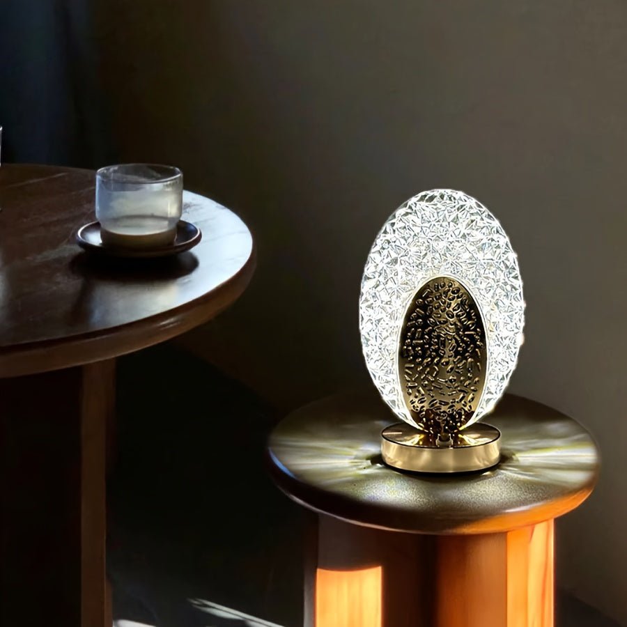 Frendorf | Tischlampe mit Pfauenfederdesign für eine warme Eleganz