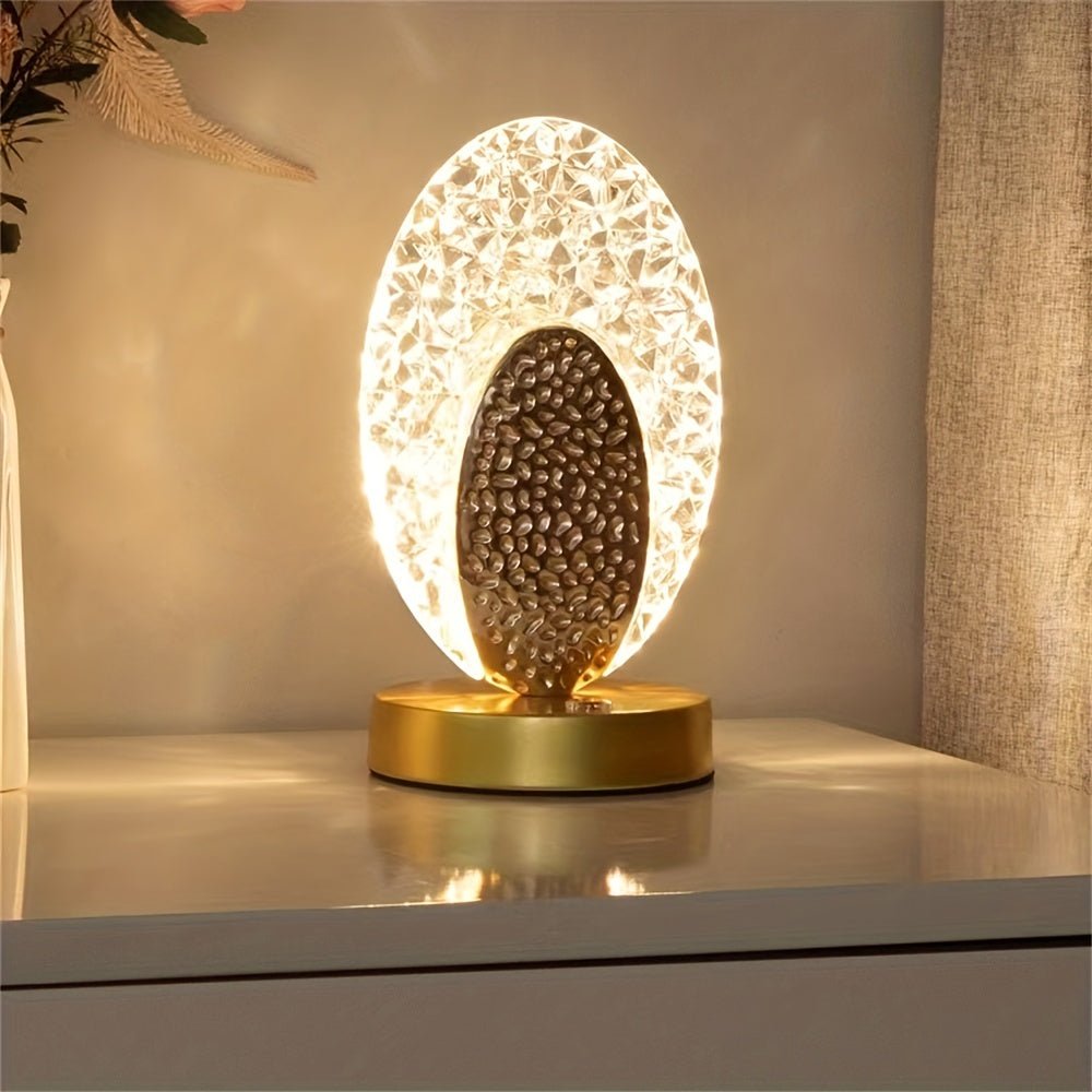 Frendorf | Tischlampe mit Pfauenfederdesign für eine warme Eleganz