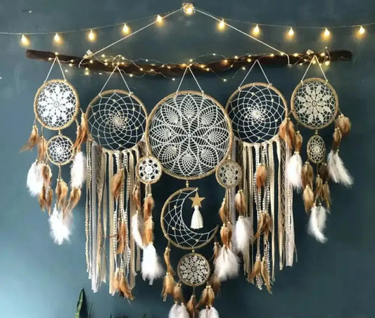 Frendorf | Feder Traumfänger Wanddekoration (5 Stück)