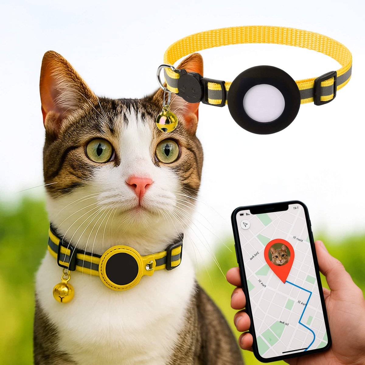 Frendorf | FELITRACK – Katzen GPS Tracker Halsband mit reflektierendem Design
