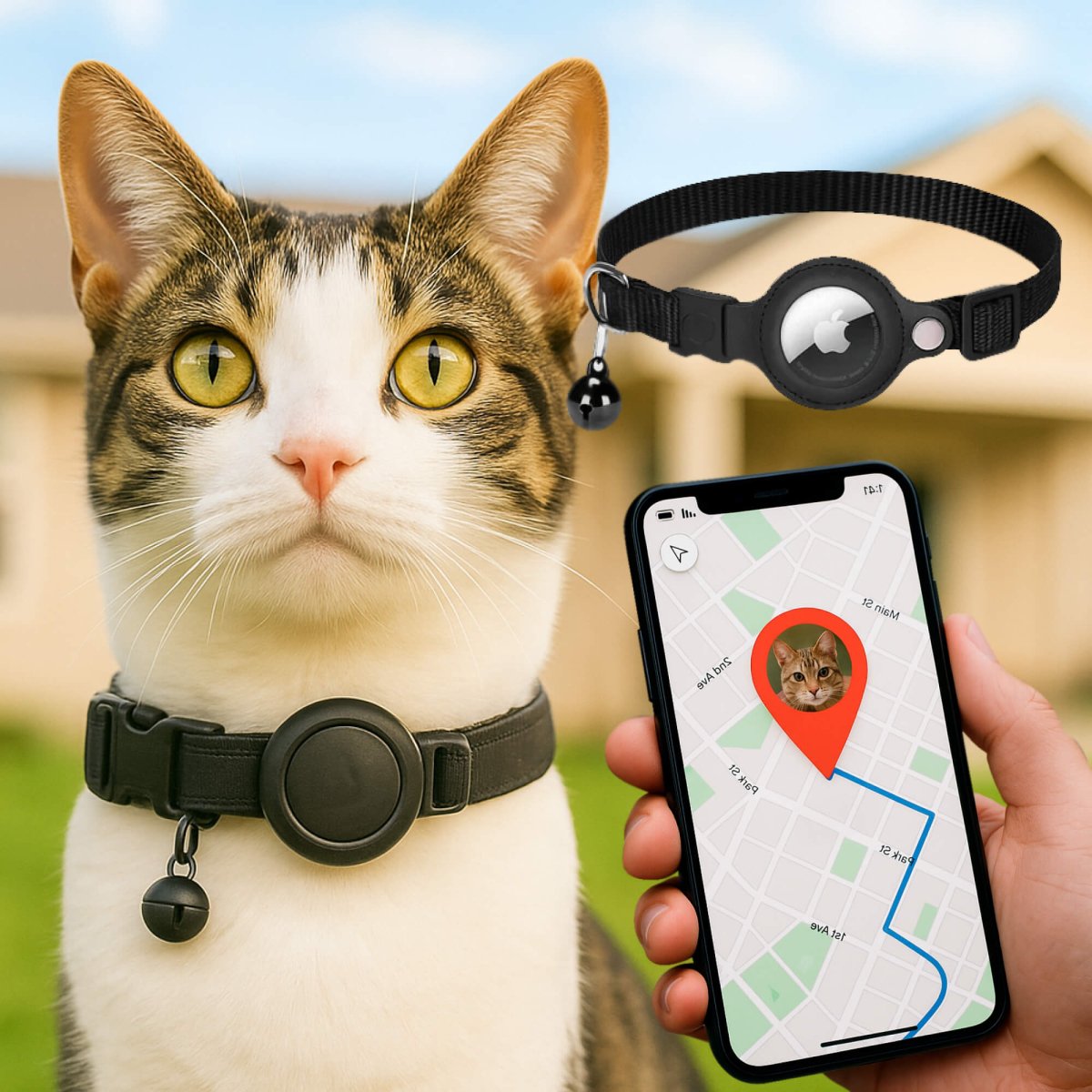 Frendorf | FELITRACK – Katzen GPS Tracker Halsband mit reflektierendem Design