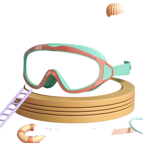 Frendorf | HD-Schwimmbrille für Kinder mit großem Rahmen, wasserdicht und beschlagfrei