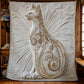 Weißgold Katzen Quilt