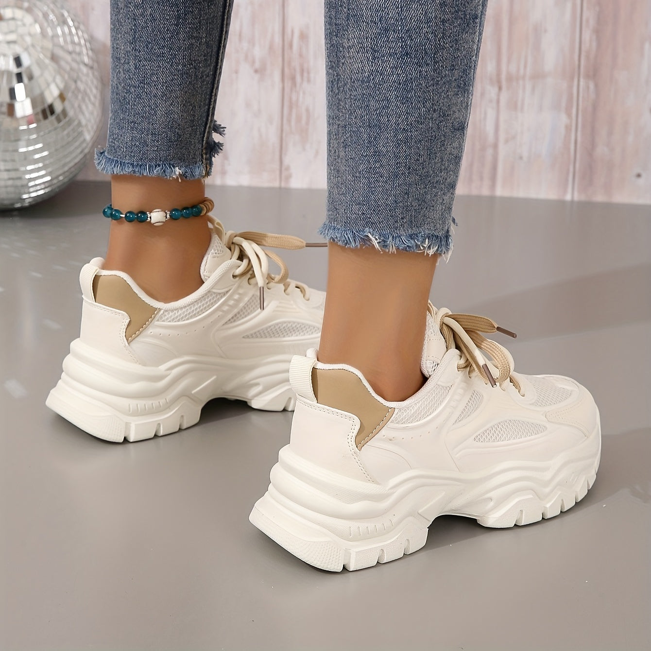 Frendorf | Dick besohlte, höhenverstellbare Chunky Sneakers