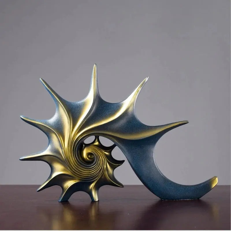 Frendorf | Meeresschnecke Figurine: Natürlicher Glanz und Skulpturale Eleganz