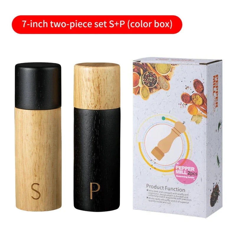 Holz Salz- und Pfeffermühle Set