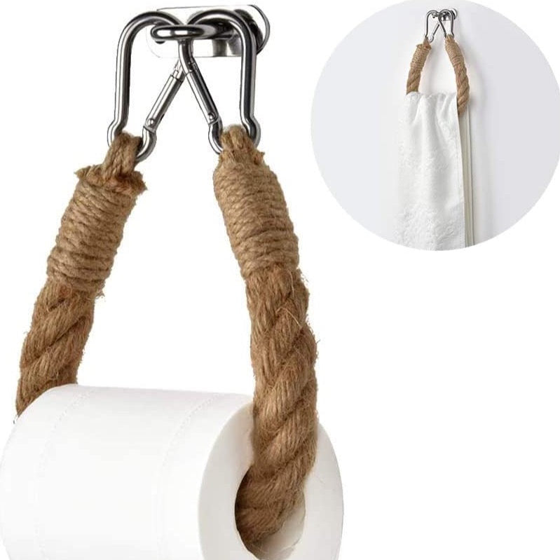 Wandmontierter Seil-Toilettenpapierhalter