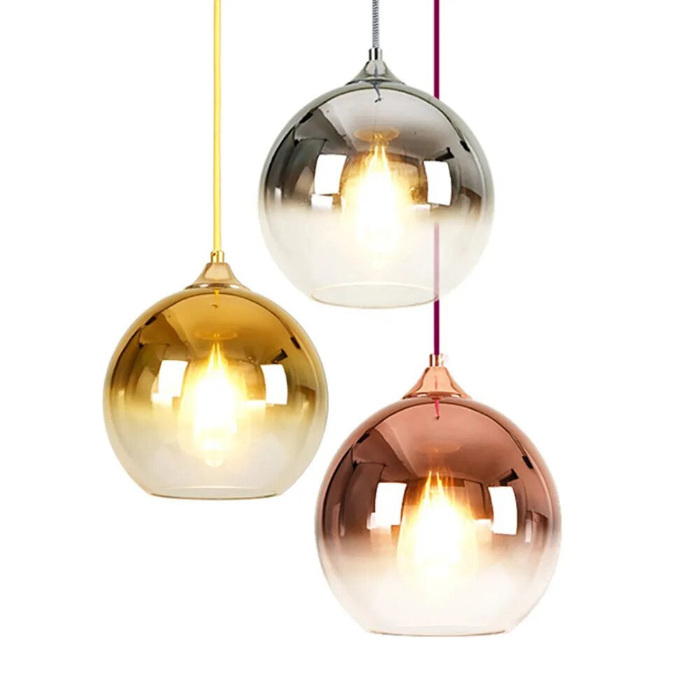 Glas Kupfer Finish Deckenleuchte