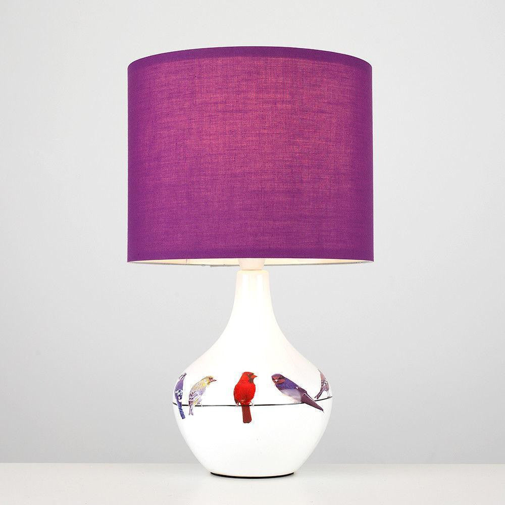 Sitzende Vögel Keramische Tischlampe