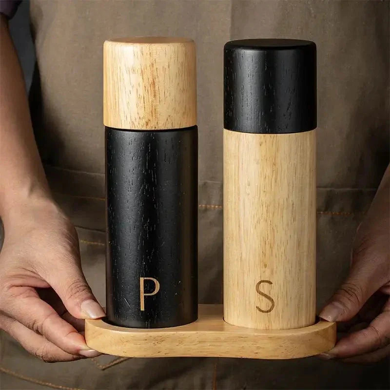 Holz Salz- und Pfeffermühle Set